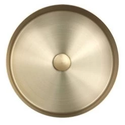 JTP Vos Brushed Brass Round Stainless Steel Counter Top Basin + Waste -Kitchen Sinks Shop 23CTR400BBR D2 460