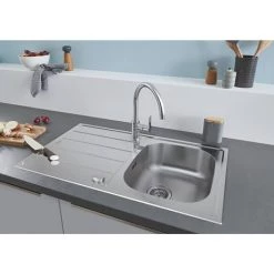 Grohe K200 1.0 Bowl Stainless Steel Kitchen Sink - 31552SD1 -Kitchen Sinks Shop 31552SD1 D4 460
