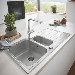 Grohe K500 1.5 Bowl Stainless Steel Kitchen Sink - 31572SD1 7 Grohe K500 1.5 Bowl Stainless Steel Kitchen Sink - 31572SD1 -Kitchen Sinks Shop 31572SD1 D3 460