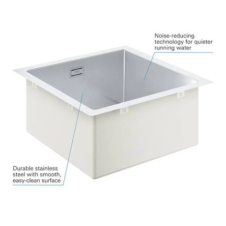 Grohe K700 1.0 Bowl Stainless Steel Kitchen Sink - 31578SD1 2 Grohe K700 1.0 Bowl Stainless Steel Kitchen Sink - 31578SD1 - Image 2