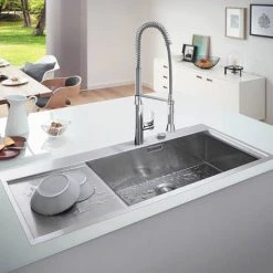 Grohe K1000 1.0 Bowl Stainless Steel Kitchen Sink 7 Grohe K1000 1.0 Bowl Stainless Steel Kitchen Sink -Kitchen Sinks Shop 31582SD0 D3 460