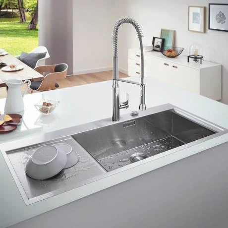Grohe K1000 1.0 Bowl Stainless Steel Kitchen Sink 3 Grohe K1000 1.0 Bowl Stainless Steel Kitchen Sink - Image 3