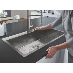 Grohe K800 1.0 Bowl Stainless Steel Kitchen Sink - 31584SD1 7 Grohe K800 1.0 Bowl Stainless Steel Kitchen Sink - 31584SD1 -Kitchen Sinks Shop 31584SD1 D3 460
