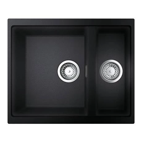 Grohe K500 1.5 Bowl Composite Quartz Kitchen Sink - Black - 31648AP0 3 Grohe K500 1.5 Bowl Composite Quartz Kitchen Sink - Black - 31648AP0 - Image 3