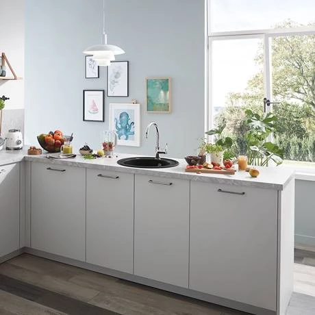 Grohe K200 1.0 Bowl Round Composite Quartz Kitchen Sink - Black - 31656AP0 5 Grohe K200 1.0 Bowl Round Composite Quartz Kitchen Sink - Black - 31656AP0 - Image 5
