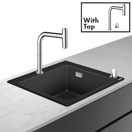 Hansgrohe C51-F450-06 1.0 Bowl Kitchen Sink & Tap Bundle - 43217000 1 Hansgrohe C51-F450-06 1.0 Bowl Kitchen Sink & Tap Bundle - 43217000
