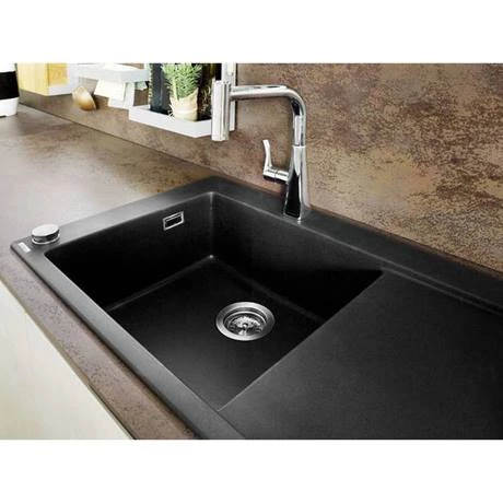 Hansgrohe S5110-F450 1.0 Bowl Built-in Kitchen Sink with Drainer - Graphite Black - 43330170 2 Hansgrohe S5110-F450 1.0 Bowl Built-in Kitchen Sink with Drainer - Graphite Black - 43330170 - Image 2