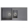 Reginox Amsterdam 15 1.5 Bowl Granite Kitchen Sink - Grey Silvery