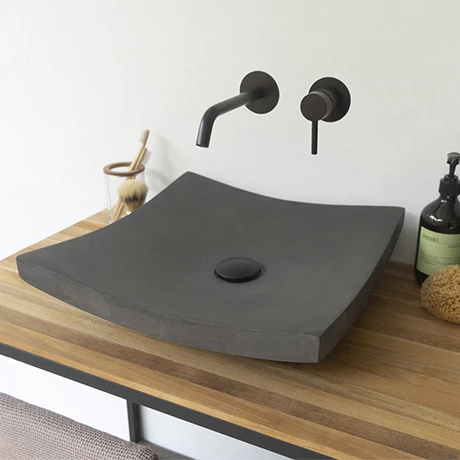Arezzo Stone Dusk Grey Square Counter Top Basin (400 x 400mm) 1 Arezzo Stone Dusk Grey Square Counter Top Basin (400 x 400mm)