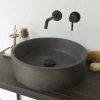 Arezzo Stone Dusk Grey Round Counter Top Basin - 405mm Diameter