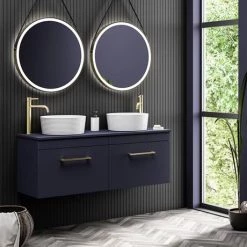 Arezzo Ribbed Round Counter Top Basin - 358mm Diameter -Kitchen Sinks Shop AZ103 d5 460