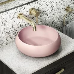 Arezzo Round Counter Top Basin (360mm Diameter - Matt Pink)