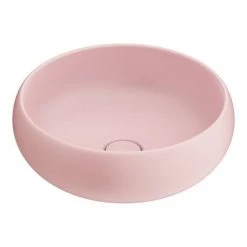 Arezzo Round Counter Top Basin (360mm Diameter - Matt Pink) -Kitchen Sinks Shop AZ113MP d4 460