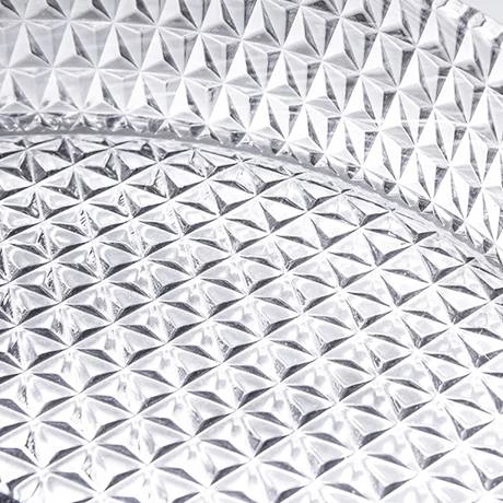 Arezzo Clear Diamond Cut Glass Round Countertop Basin - 360mm Diameter 2 Arezzo Clear Diamond Cut Glass Round Countertop Basin - 360mm Diameter - Image 2