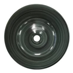 Arezzo Round Brushed Dark Green Counter Top Basin 0TH - 358mm Diameter -Kitchen Sinks Shop AZ17DG detail2 460