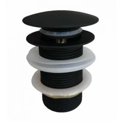 Arezzo Matt Black 360mm Round Stainless Steel Counter Top Basin + Waste -Kitchen Sinks Shop AZ360MB D2 460