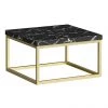 Arezzo 500 Black Marble Effect Worktop with Brushed Brass Wall Mounted Frame