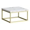 Arezzo 500 White Marble Effect Worktop with Brushed Brass Wall Mounted Frame