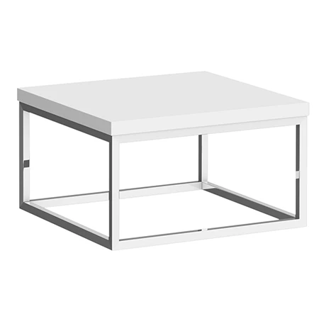 Arezzo 500 Gloss White Stone Resin Worktop with Chrome Wall Mounted Frame 1 Arezzo 500 Gloss White Stone Resin Worktop with Chrome Wall Mounted Frame