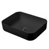 Arezzo Matt Black Coloured Curved Rectangular Counter Top Basin (500 x 390mm)