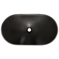 Arezzo Oval Counter Top Basin (620mm Wide - Matt Black) -Kitchen Sinks Shop AZ7811AMB d3 460