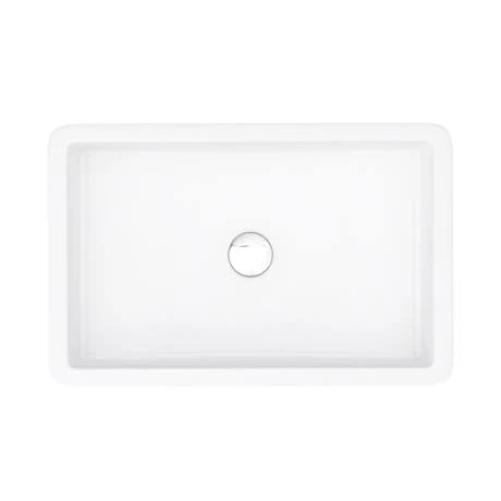 Arezzo 600 x 390mm Gloss White Rectangular Counter Top Basin 5 Arezzo 600 x 390mm Gloss White Rectangular Counter Top Basin - Image 5