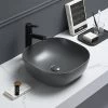 Arezzo 425 x 425mm Matt Grey Coloured Curved Square Counter Top Basin