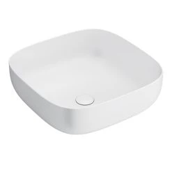 Arezzo 425 x 425mm Matt White Curved Square Counter Top Basin