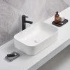 Arezzo 610 x 380mm Matt White Curved Rectangular Countertop Basin