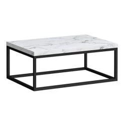 Arezzo 700 White Marble Effect Worktop with Matt Black Wall Mounted Frame