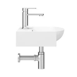 Arezzo 350 x 350 Modern Wall Mounted / Counter Top 1TH Basin -Kitchen Sinks Shop AZ814B d2 460