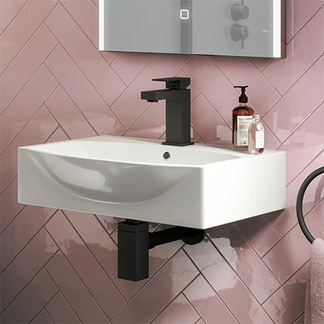 Arezzo 500 x 400 Modern Wall Mounted / Counter Top 1TH Basin 1 Arezzo 500 x 400 Modern Wall Mounted / Counter Top 1TH Basin