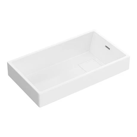 Arezzo 710 x 405mm Modern Large Rectangular Counter Top Basin with Hidden Waste Cover 2 Arezzo 710 x 405mm Modern Large Rectangular Counter Top Basin with Hidden Waste Cover - Image 2