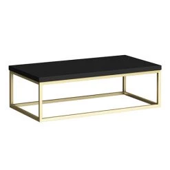 Arezzo 910 Matt Black Stone Resin Worktop with Brushed Brass Wall Mounted Frame