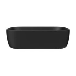 Arezzo 465 x 325mm Matt Black Curved Rectangular Counter Top Basin 8 Arezzo 465 x 325mm Matt Black Curved Rectangular Counter Top Basin -Kitchen Sinks Shop AZB465 d2 460