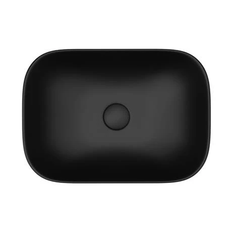 Arezzo 465 x 325mm Matt Black Curved Rectangular Counter Top Basin 4 Arezzo 465 x 325mm Matt Black Curved Rectangular Counter Top Basin - Image 4