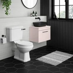 Arezzo 465 x 325mm Matt Black Curved Rectangular Counter Top Basin 11 Arezzo 465 x 325mm Matt Black Curved Rectangular Counter Top Basin -Kitchen Sinks Shop AZB465 d6 460