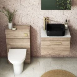 Arezzo 380 x 380mm Matt Black Square Counter Top Basin 5 Arezzo 380 x 380mm Matt Black Square Counter Top Basin -Kitchen Sinks Shop AZB6276 d3 460