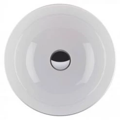 BagnoDesign Gloss White Koy 400mm Round Countertop Basin -Kitchen Sinks Shop BDS KOY 702 WH D2 460