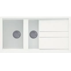 Reginox Best 475 1.5 Bowl Granite Kitchen Sink - White