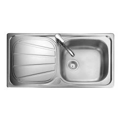 Rangemaster Baltimore 1.0 Bowl Stainless Steel Kitchen Sink 6 Rangemaster Baltimore 1.0 Bowl Stainless Steel Kitchen Sink -Kitchen Sinks Shop BL9501 D2 460