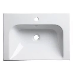Roper Rhodes Breathe 610mm Countertop or Wall Mounted Basin - BRE600C -Kitchen Sinks Shop BRE600C D3 460