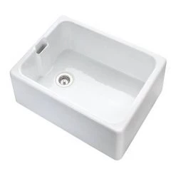 Rangemaster Farmhouse Belfast Ceramic Kitchen Sink inc. Basket Strainer Waste 8 Rangemaster Farmhouse Belfast Ceramic Kitchen Sink inc. Basket Strainer Waste -Kitchen Sinks Shop CFBL595WH detail3 460