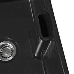 Rangemaster Grange Belfast Matt Black Ceramic Kitchen Sink inc. Basket Strainer Waste -Kitchen Sinks Shop CGR595MB D4 460