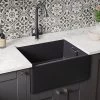 Rangemaster Grange Belfast Matt Black Ceramic Kitchen Sink inc. Basket Strainer Waste