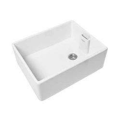 Rangemaster Grange Belfast White Ceramic Kitchen Sink incl. Basket Strainer Waste 11 Rangemaster Grange Belfast White Ceramic Kitchen Sink incl. Basket Strainer Waste -Kitchen Sinks Shop CGR595WH D4 460