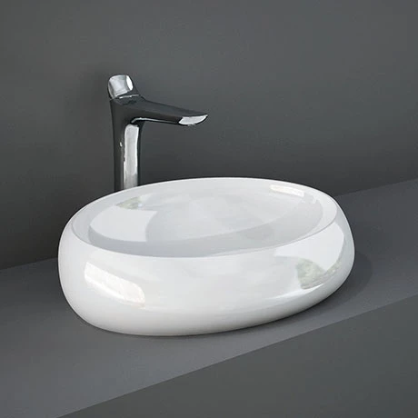 RAK Cloud 58cm Counter Top Basin - Gloss White 1 RAK Cloud 58cm Counter Top Basin - Gloss White