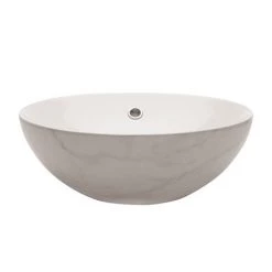 Crosswater Castellon 430mm Carrara Marble/White Countertop Basin - CT0012BSCM+