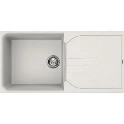 Reginox Ego 480 1.0 Bowl Granite Kitchen Sink - White