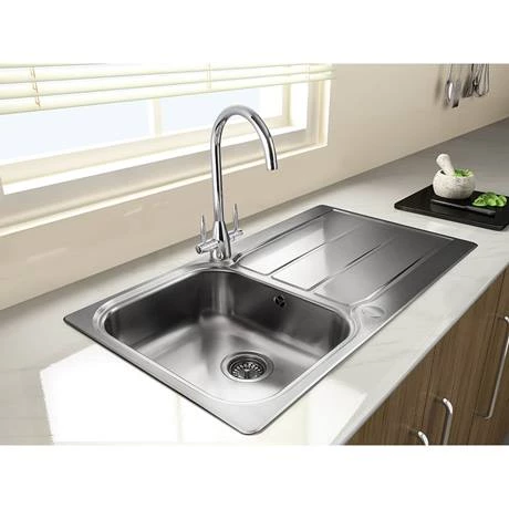 Rangemaster Glendale 1.0 Bowl Stainless Steel Kitchen Sink 2 Rangemaster Glendale 1.0 Bowl Stainless Steel Kitchen Sink - Image 2